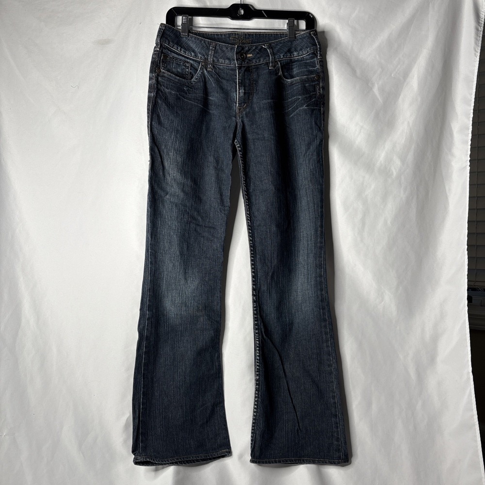 Silver Jeans Brand JULIA Womens 30x29.5 Med-Dark Wash Lowrise Bootcut